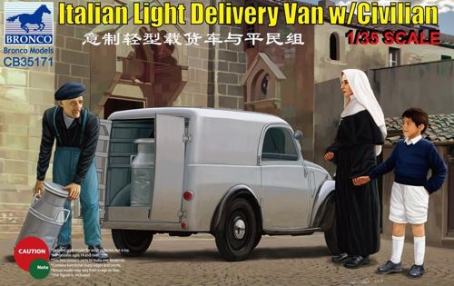 Bronco CB35171 1:35 Fiat 500 Topolino Delivery Van & Figure