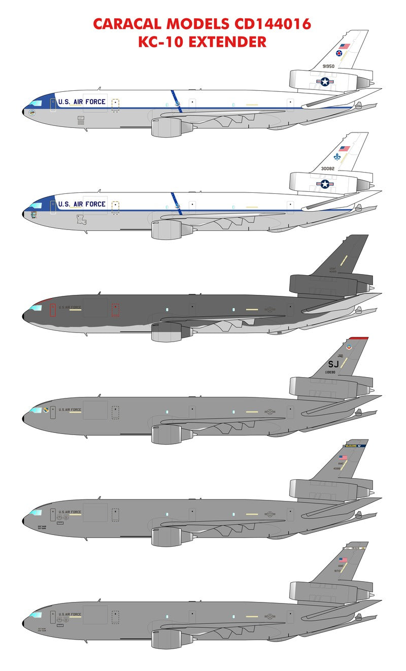 Caracal CD144016 1:144 McDonnell-Douglas KC-10 Extender Decals