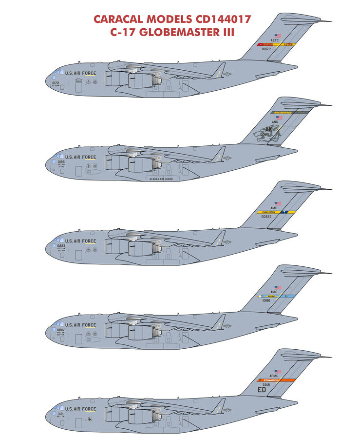 Caracal Models CD144017 1:144 Boeing C-17 Globemaster III