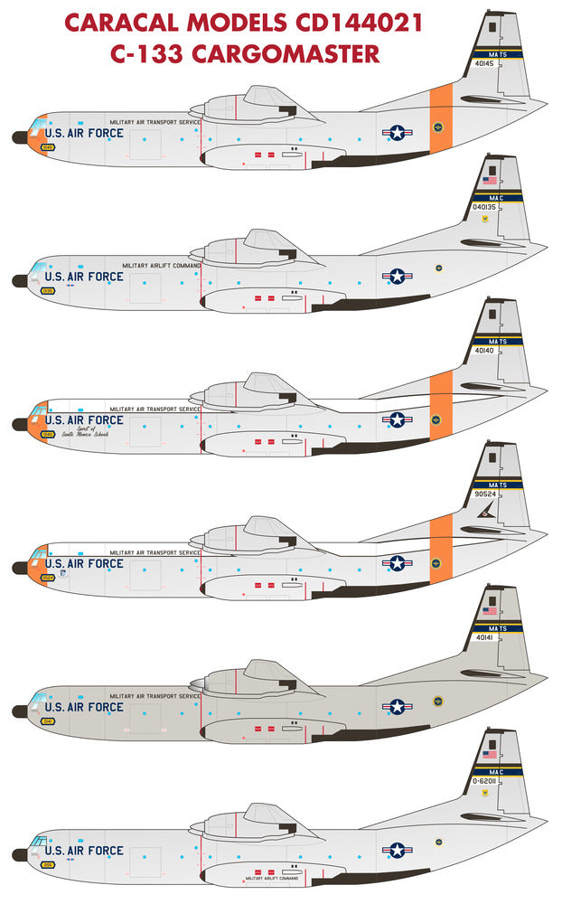Caracal CD144021 1:144 Douglas C-133 Cargomaster Decals