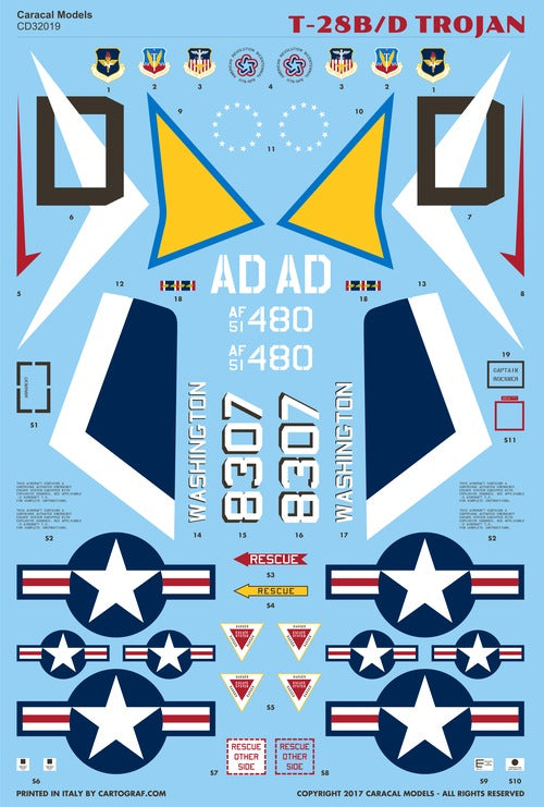 Caracal Models CD32019 1:32 North-American T-28B/D Trojan: Multiple U.S