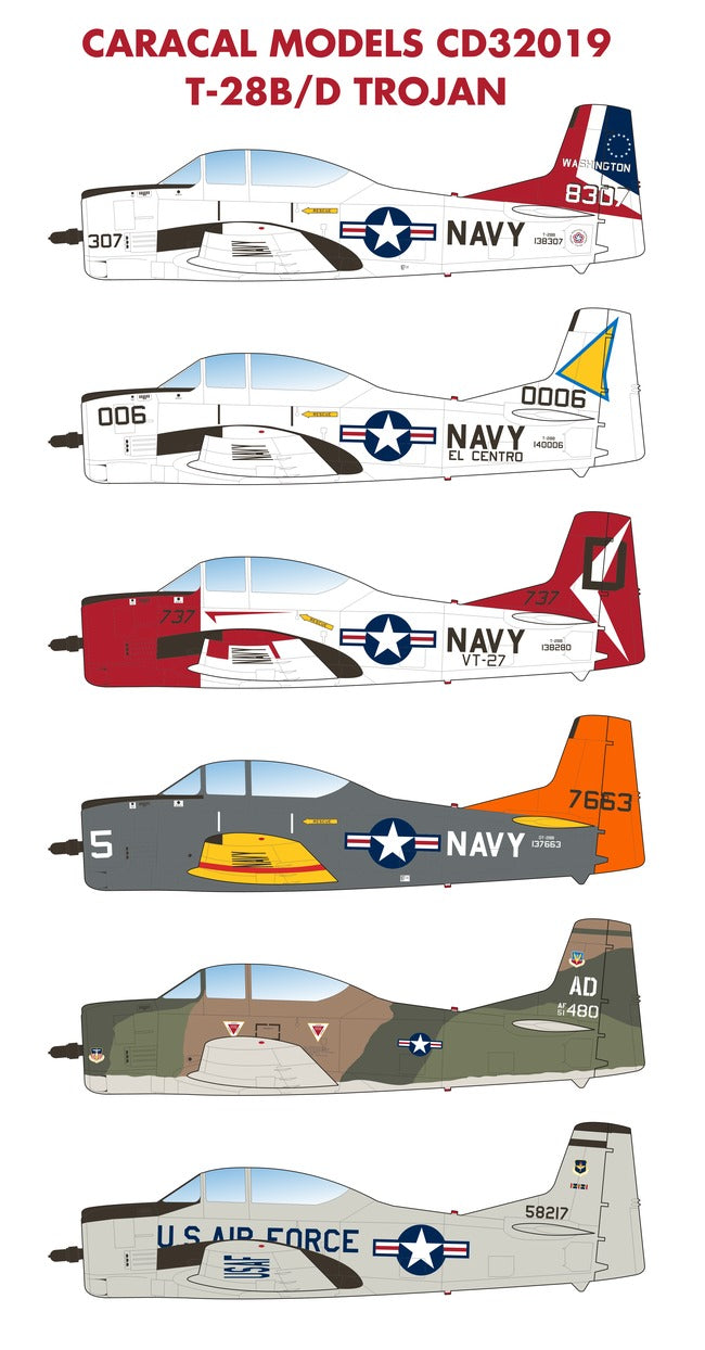 Caracal Models CD32019 1:32 North-American T-28B/D Trojan: Multiple U.S