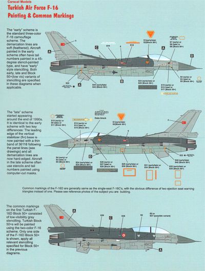 Caracal Models CD48006 1:48 Lockheed-Martin F-16C/F-16D Turkish Air Force Part 1