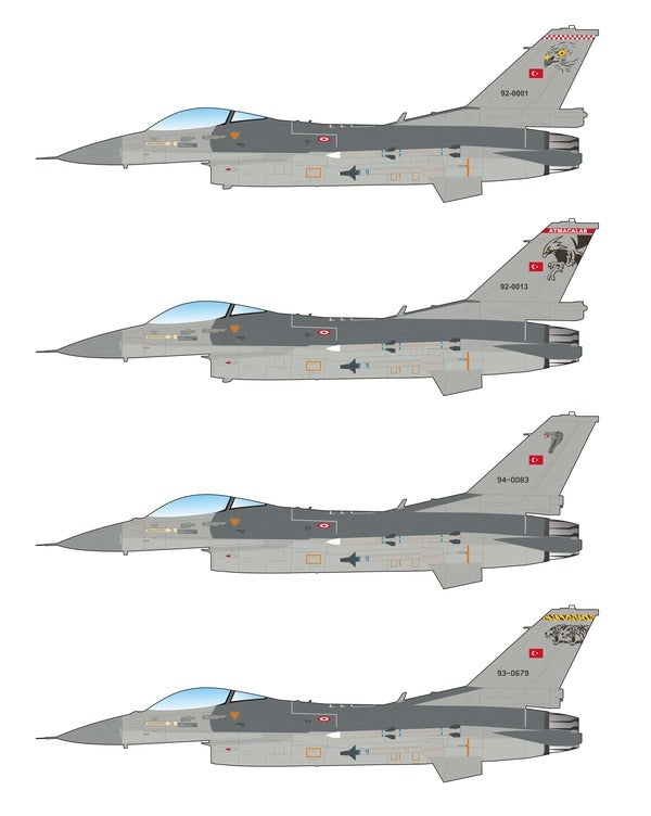 Caracal CD48007 1:48 Turkish Air Force F-16C/D Part 2 Decals