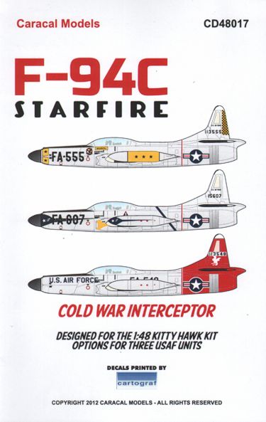 Caracal Models CD48017 1:48 Lockheed F-94C Starfire