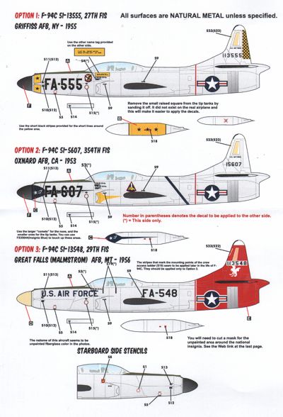 Caracal Models CD48017 1:48 Lockheed F-94C Starfire