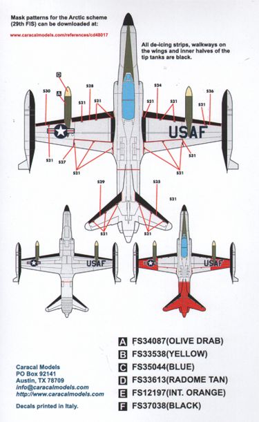 Caracal Models CD48017 1:48 Lockheed F-94C Starfire
