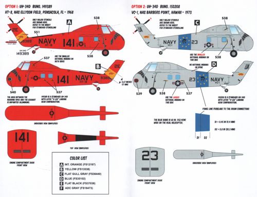 Caracal CD48031 1:48 Sikorsky H-34 US Military Decals