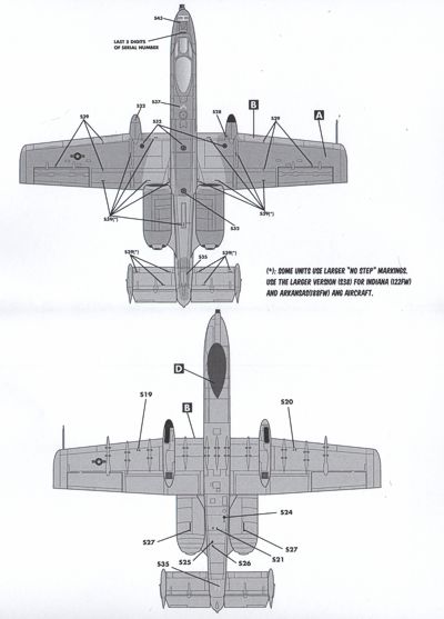 Caracal CD48034 1:48 ANG Fairchild A-10C Part 2 Decals