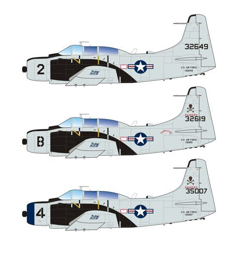 Caracal CD48046 1:48 USAF/VNAF Douglas A-1E Skyraider Decals