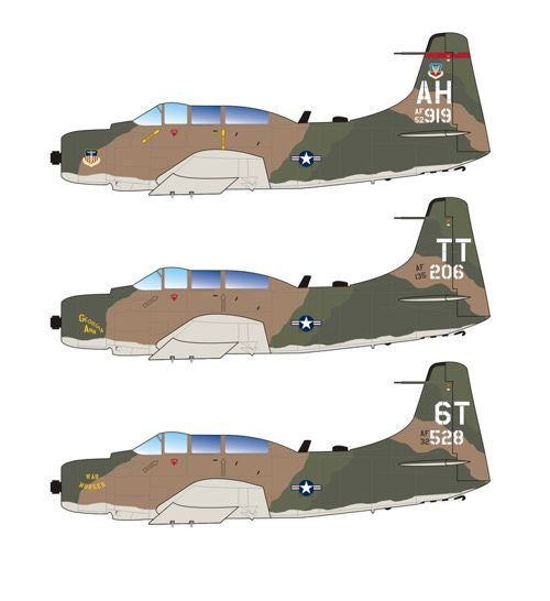 Caracal CD48046 1:48 USAF/VNAF Douglas A-1E Skyraider Decals