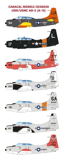 Caracal Models CD48050 1:48 Douglas AD-5 / A-1E Skyraider: U.S