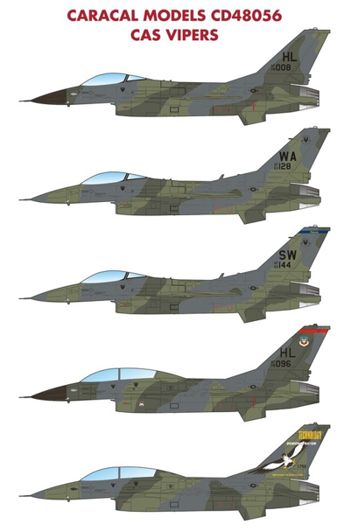 Caracal Models CD48056 1:48 Lockheed-Martin F-16 CAS Vipers: