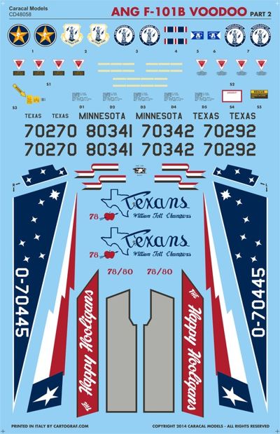 Caracal Models CD48058 1:48 Air National Guard McDonnell F-101B Voodoo Part 2: