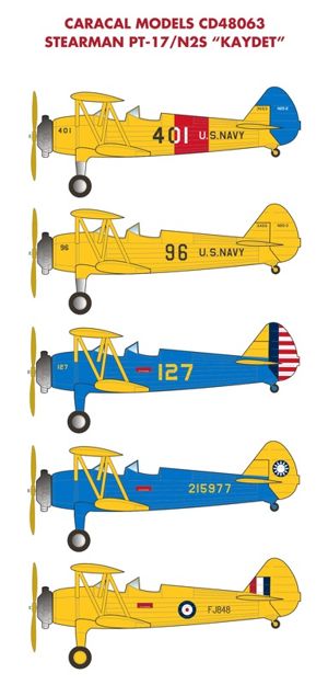 Caracal Models CD48063 1:48 Stearman PT-17 Kaydet / N2S "Kaydet":