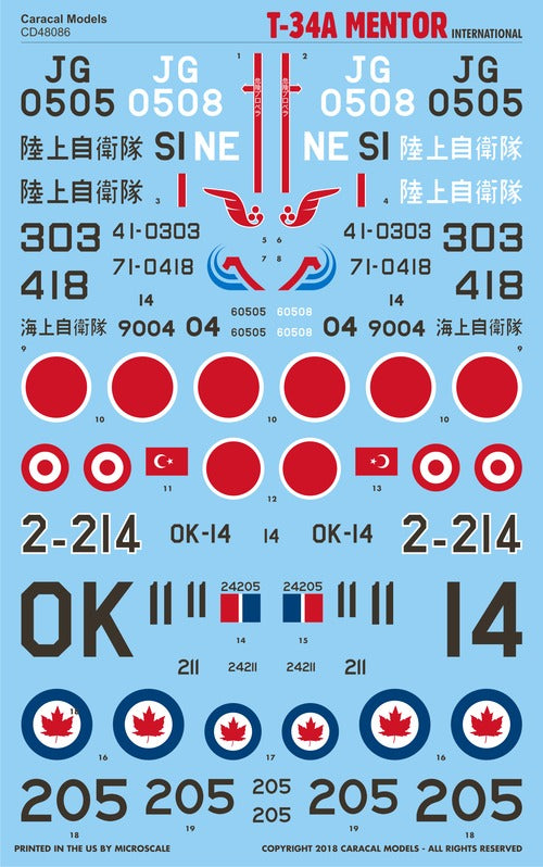 Caracal CD48086 1:48 Beechcraft T-34A Mentor International