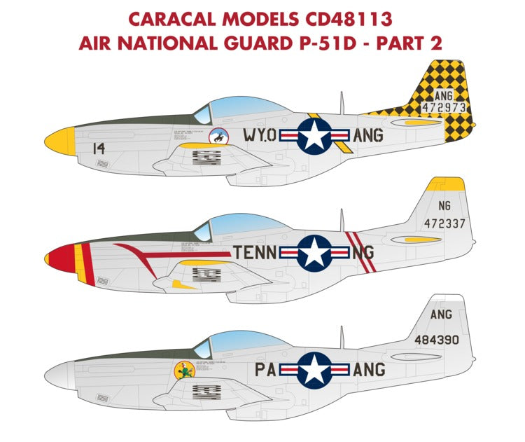 Caracal Models CD48113 1:48 Air National Guard North-American P-51D Mustang