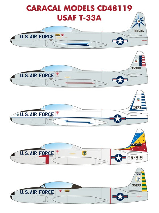 Caracal Models CD48119 1:48 USAF Lockheed T-33A Shooting Star