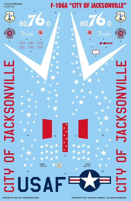 Caracal CD48120 1:48 Convair F-106A Delta Dart Jacksonville