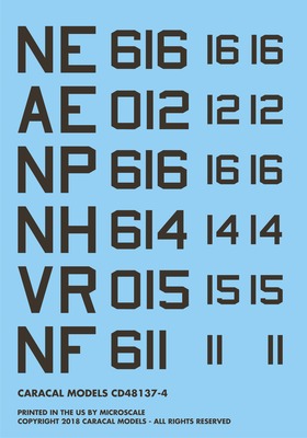Caracal CD48137 1:48 Douglas EKA-3B Skywarrior Vietnam Decals