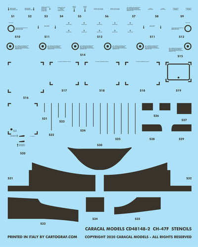 Caracal CD48148 1:48 Boeing CH-47 Chinook International Decals