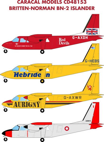 Caracal Models CD48153 1:48 Britten-Norman BN-2 Islander