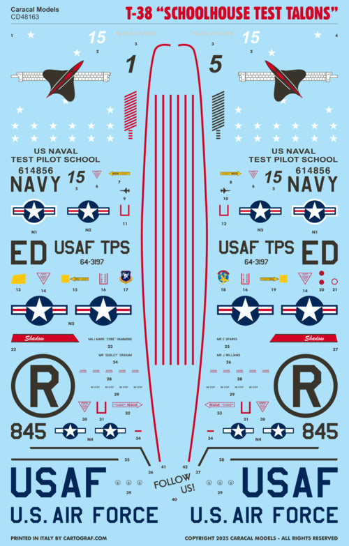Caracal Models CD48163 1:48 USAF T-38A/C Talon
