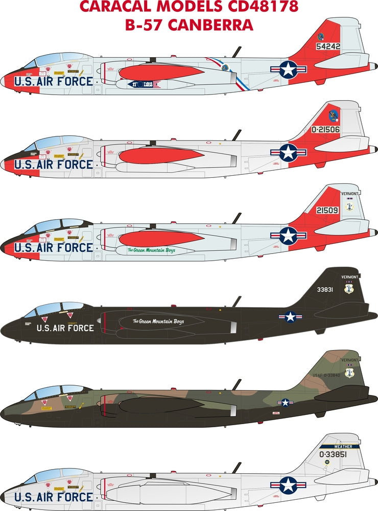 Caracal CD48178 1:48 BAC/EE Canberra B.2/B.20 Decals