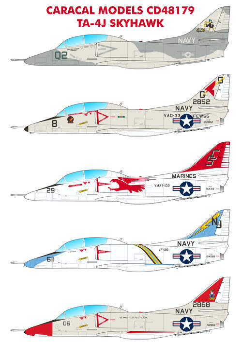 Caracal CD48179 1:48 Douglas TA-4J Skyhawk USN/USMC Decals