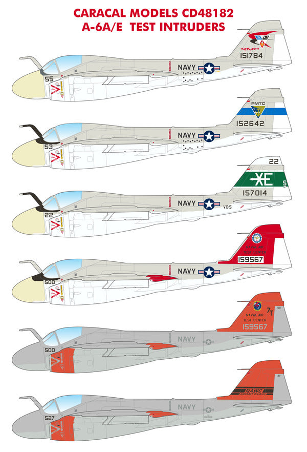 Caracal CD48182 1:48 Grumman A-6A/E Test & Eval Intruder Decals