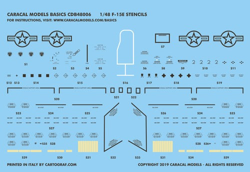 Caracal CD48190 1:48 McDonnell F-15E Eagle Gunfighters Decals
