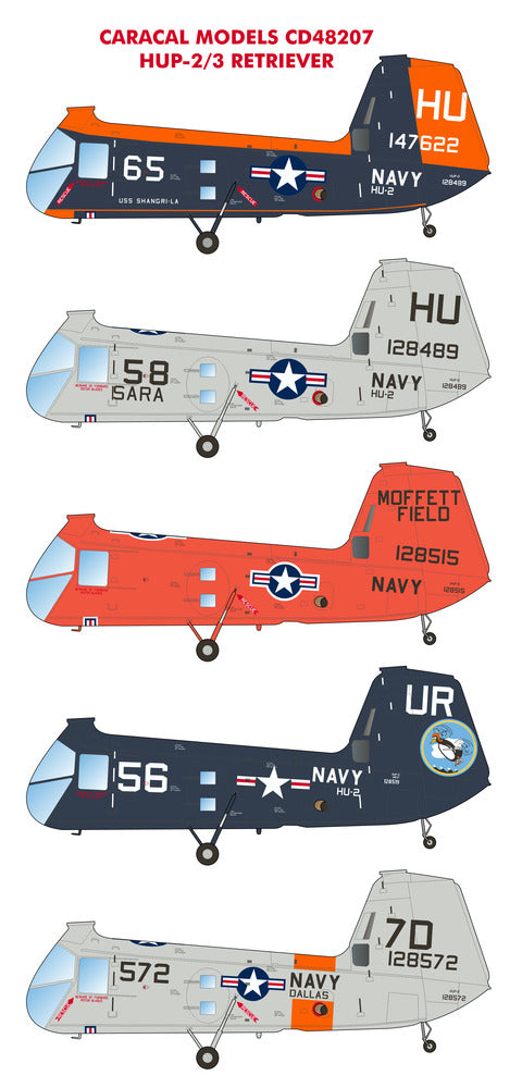 Caracal CD48207 1:48 Piasecki HUP Retriever USN/RCN Decals