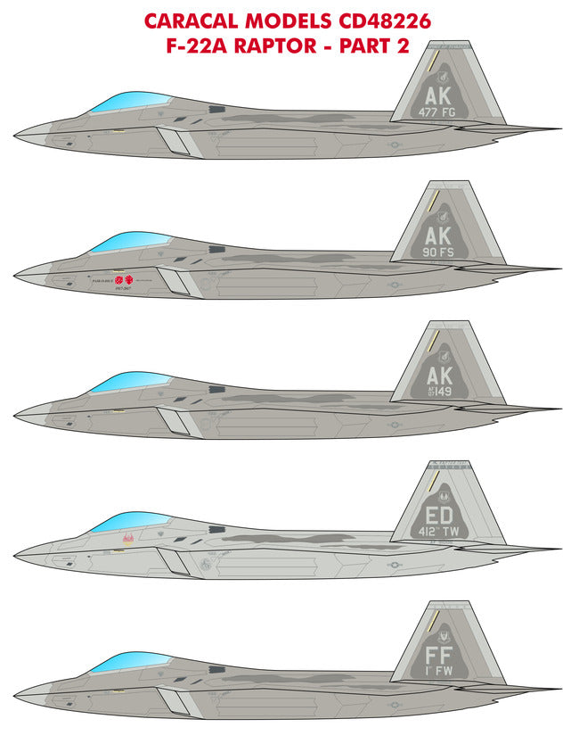 Caracal Models CD48226 1:48 Lockheed-Martin F-22 Raptor
