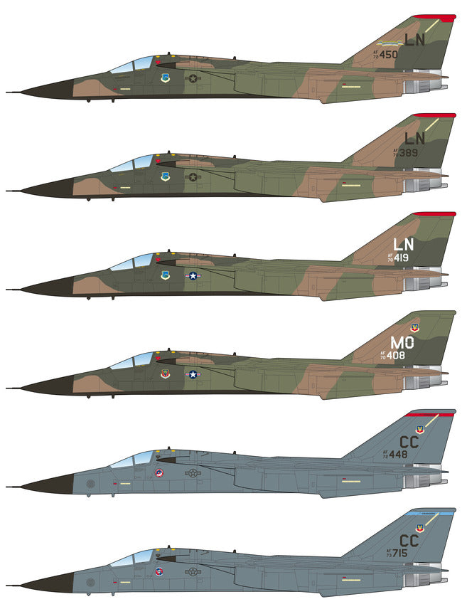 Caracal CD48234 1:48 General-Dynamics F-111F Aardvark Decal Set