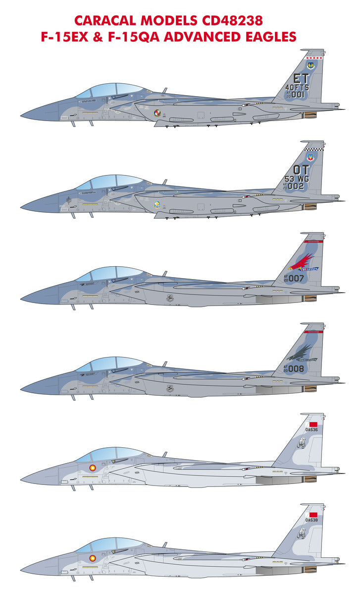 Caracal Models CD48238 1:48 McDonnell F-15EX & F-15QA Advanced Eagles