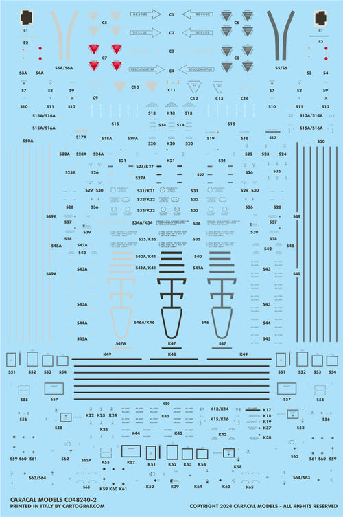 Caracal CD48240 1:48 Lockheed-Martin F-16 Fighting Falcon Decals