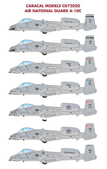 Caracal CD72020 1:72 ANG Fairchild A-10C Thunderbolt II Decals