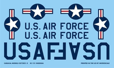 Caracal CD72022 1:72 Lockheed EC-121 Warning Star Part 2 Decals