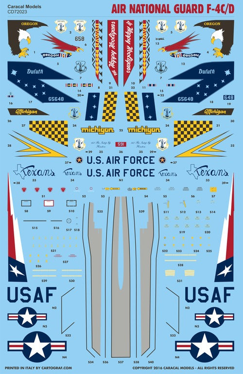 Caracal Models CD72023 1:72 Air National Guard F-4C/D Phantom