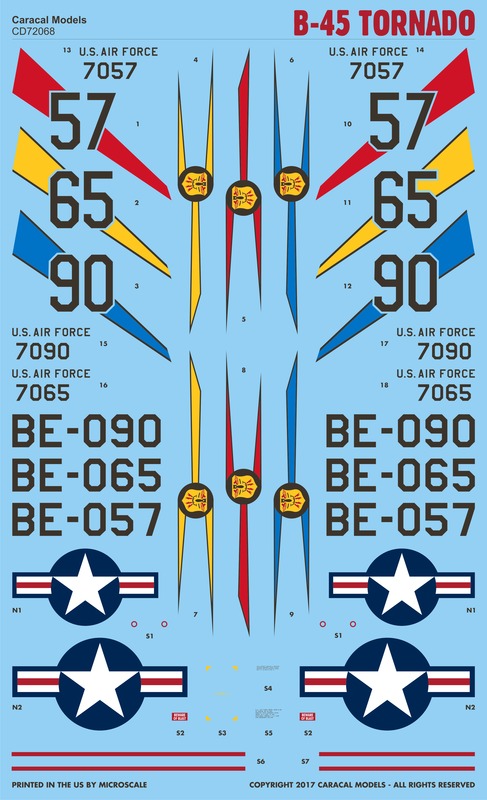 Caracal Models CD72068 1:72 North-American B-45 Tornado