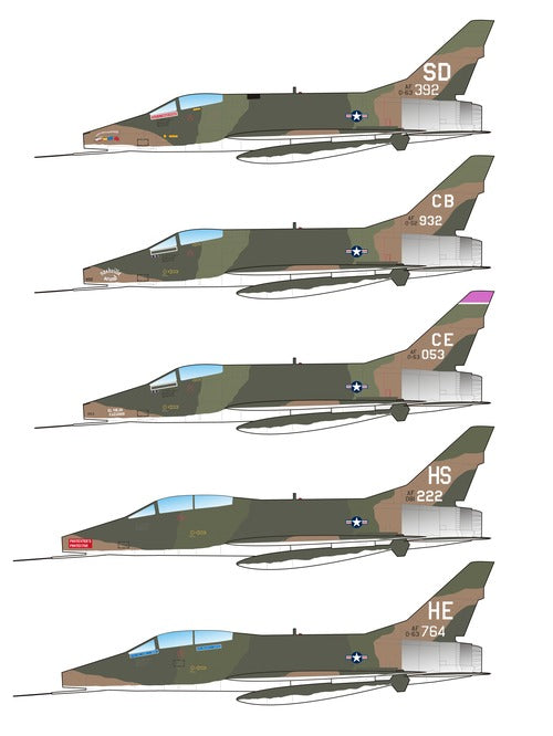 Caracal CD72071 1:72 USAF F-100 Super Sabre Vietnam Decals