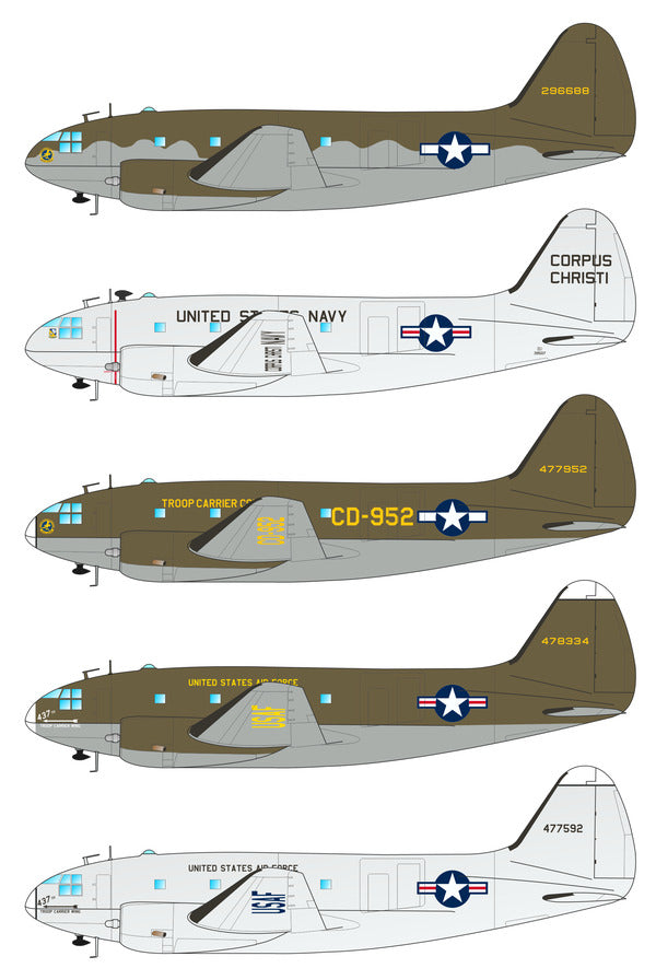 Caracal CD72093 1:72 Curtiss C-46 Commando WWII CBI Decals