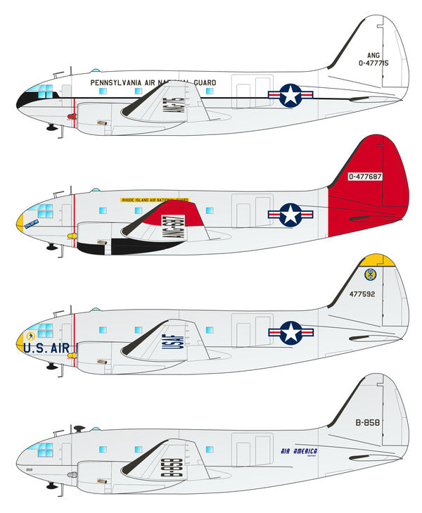 Caracal CD72093 1:72 Curtiss C-46 Commando WWII CBI Decals