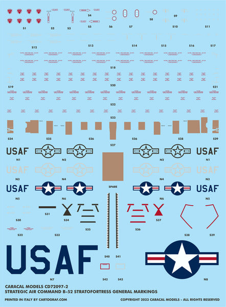 Caracal Models CD72097 1:72 Strategic Air Command Boeing B-52G/H Stratofortress