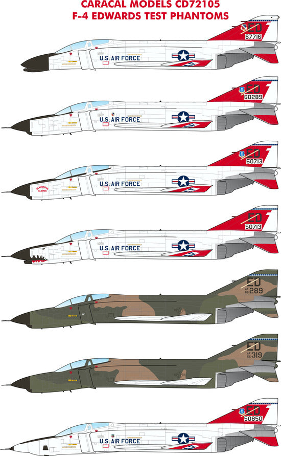 Caracal Models CD72105 1:72 McDonnell F-4 Phantom Edwards Test Phantoms
