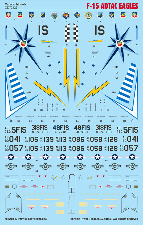 Caracal Models CD72126 1:72 F-15 "ADTAC Eagles" The F-15 Eagles of ADTAC
