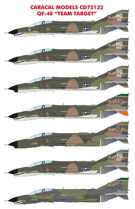 Caracal CD72132 1:72 McDonnell QF-4E Team Target Aerial Targets