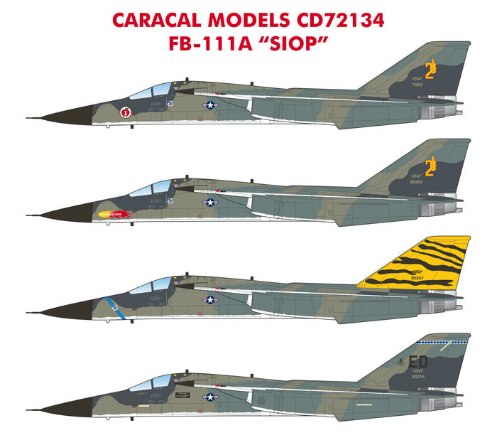 Caracal CD72134 1:72 General-Dynamics FB-111A SIOP Decal Set