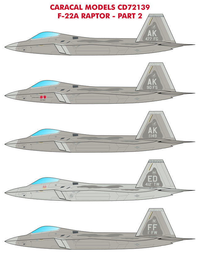 Caracal Models CD72139 1:72 Lockheed-Martin F-22 Raptor