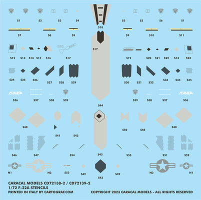 Caracal Models CD72139 1:72 Lockheed-Martin F-22 Raptor